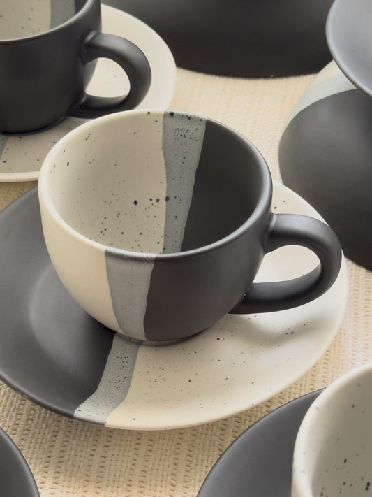 Monaco Noir Tea Set 6 Pcs