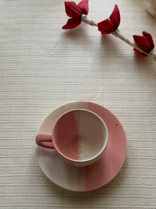 Blush Rose Matte Sprinkle Tea Set