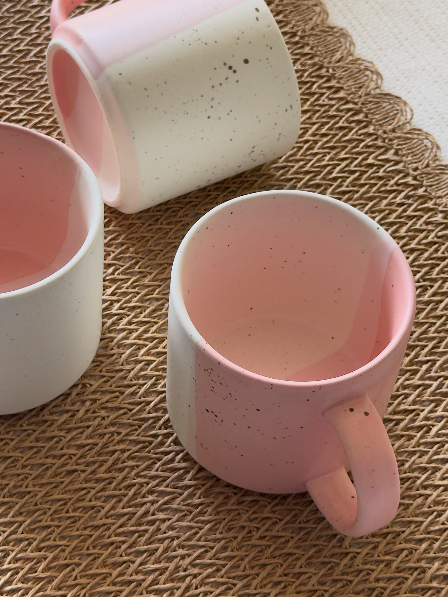 Blush Rose Matte Sprinkle Mug