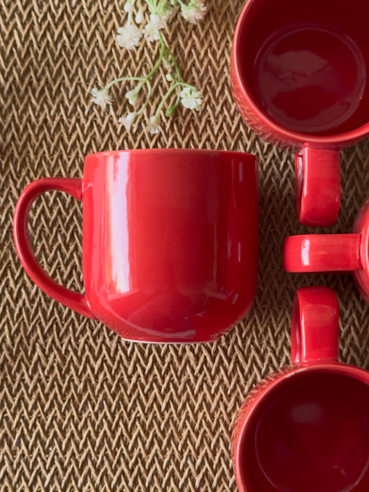 Rounded Base Mug Red