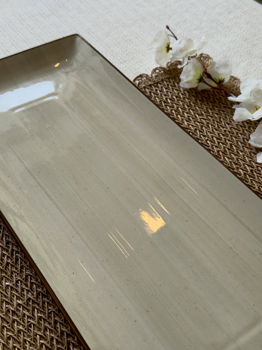 Serving Platter Large Eggshell White