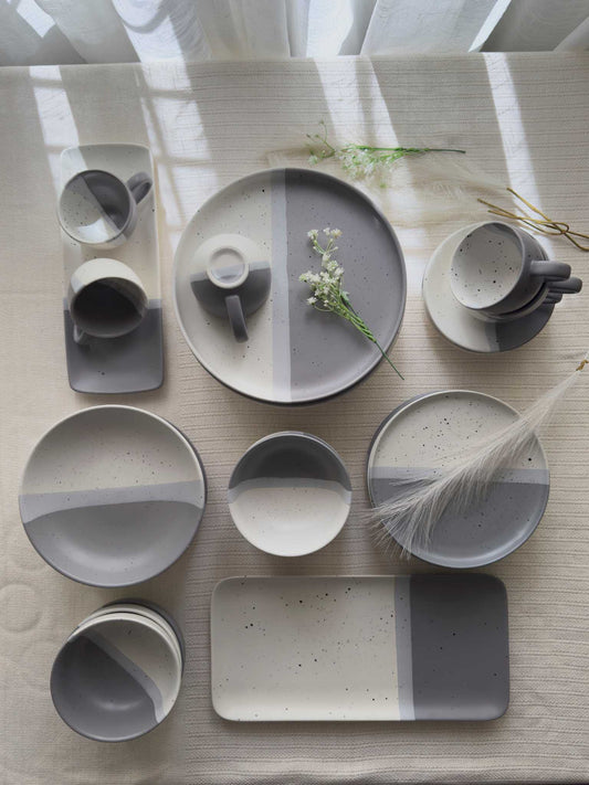 Ashen Pearl Dinner Set 38 Pcs
