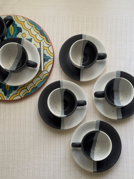Monaco Noir Tea Set 6 Pcs