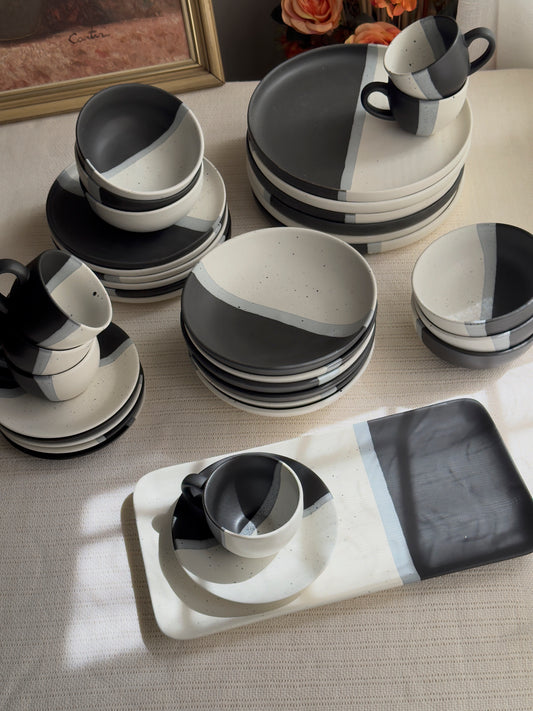 Monaco Noir Dinner Set 37 pcs