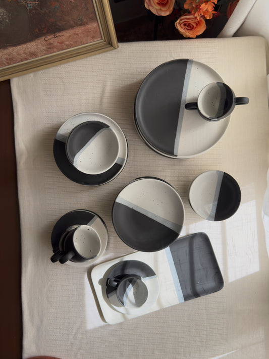 Monaco Noir Dinner Set 37 pcs