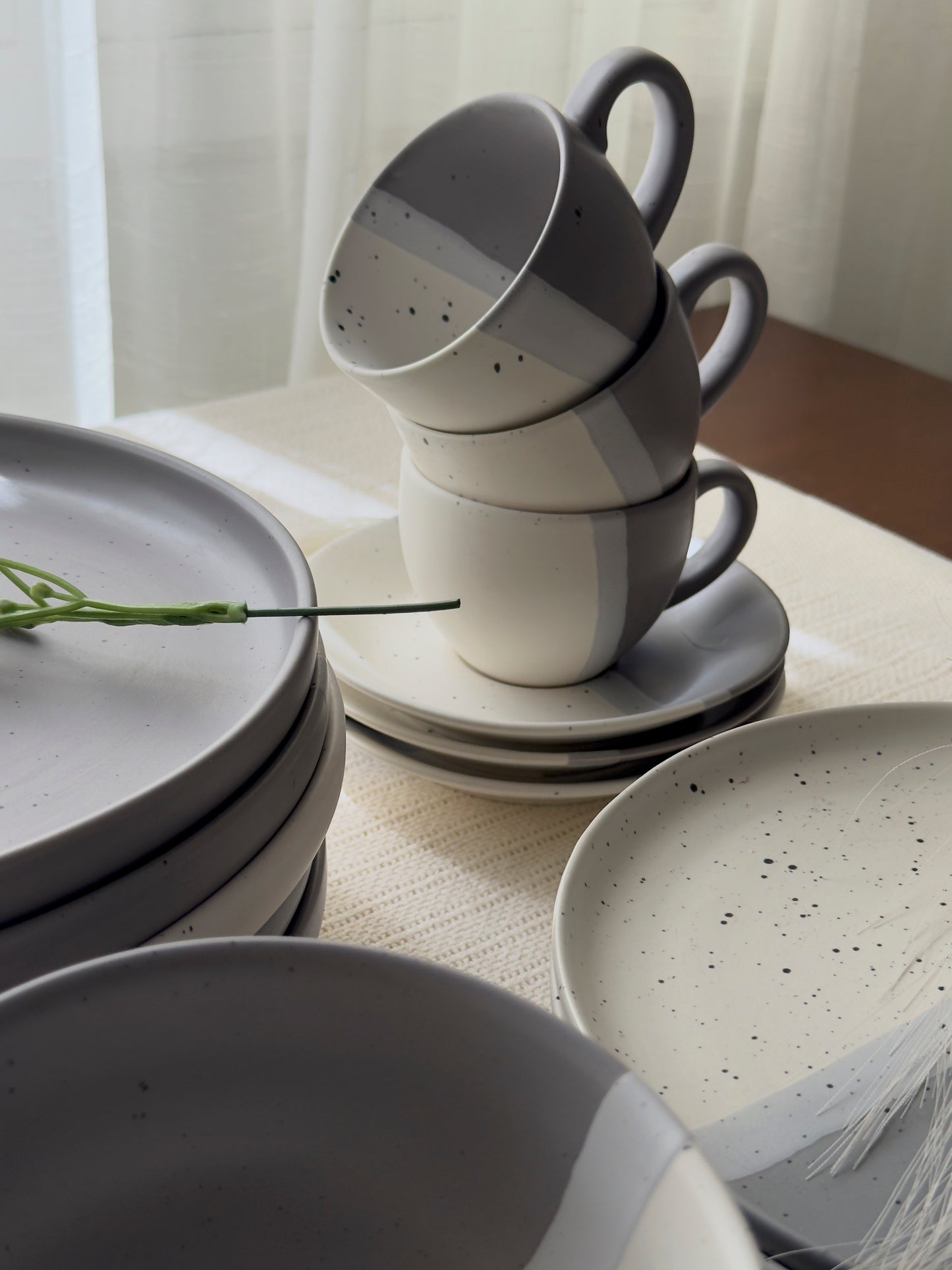 Ashen Pearl Dinner Set 38 Pcs