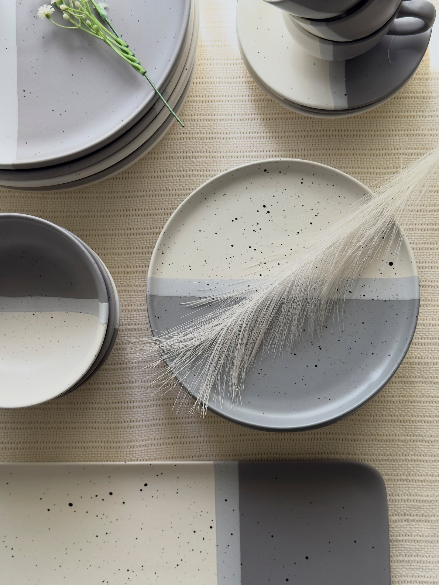 Ashen Pearl Dinner Set 38 Pcs