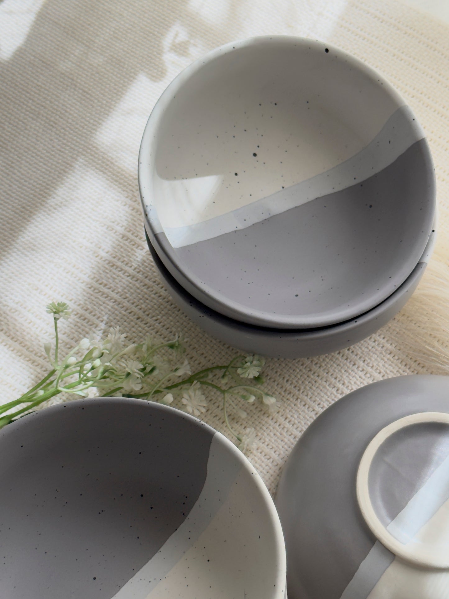 Ashen Pearl Bowl Set