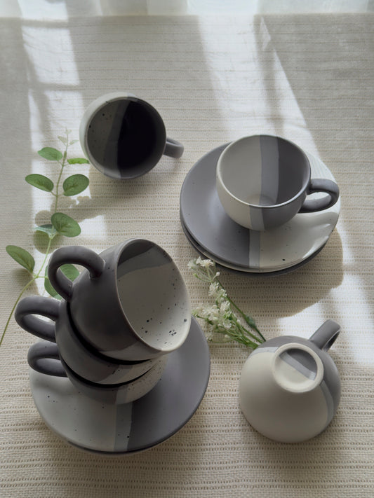 Ashen Pearl Tea Set 6 Pcs