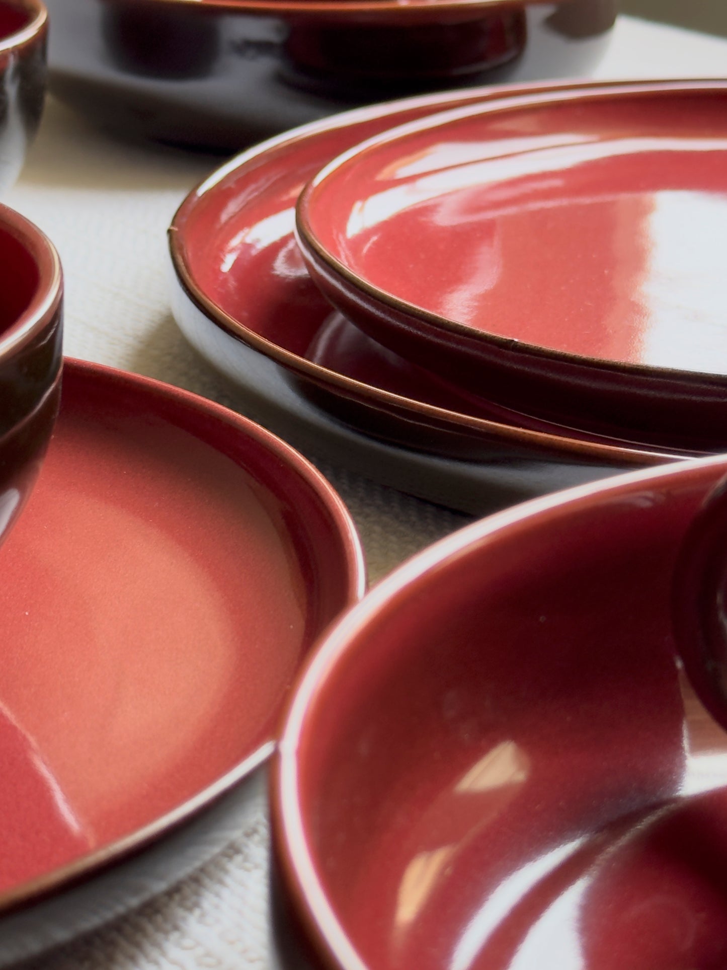 Crimson Ember Luxe Dinner Set 36 Pcs