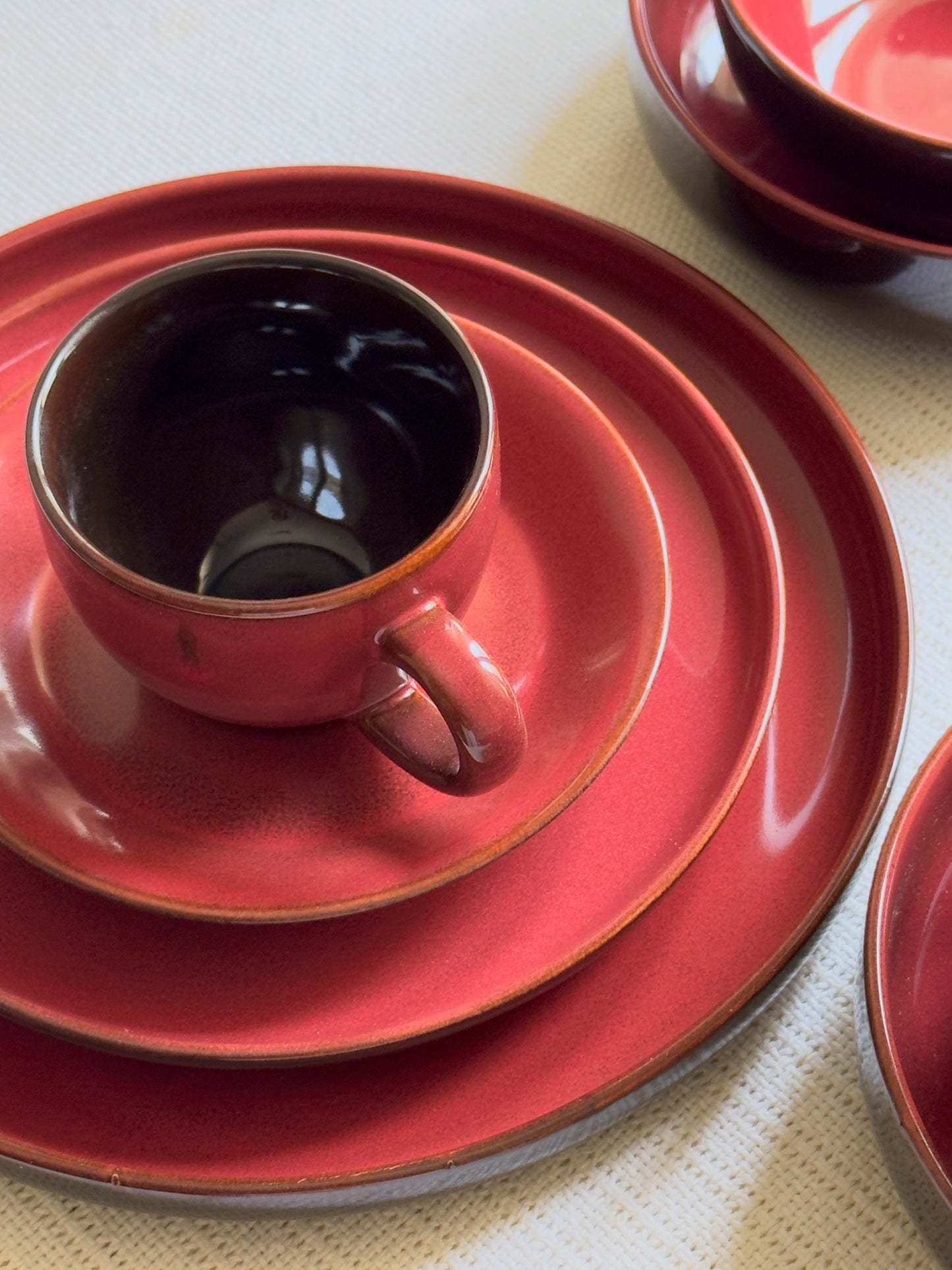 Crimson Ember Luxe Dinner Set 36 Pcs