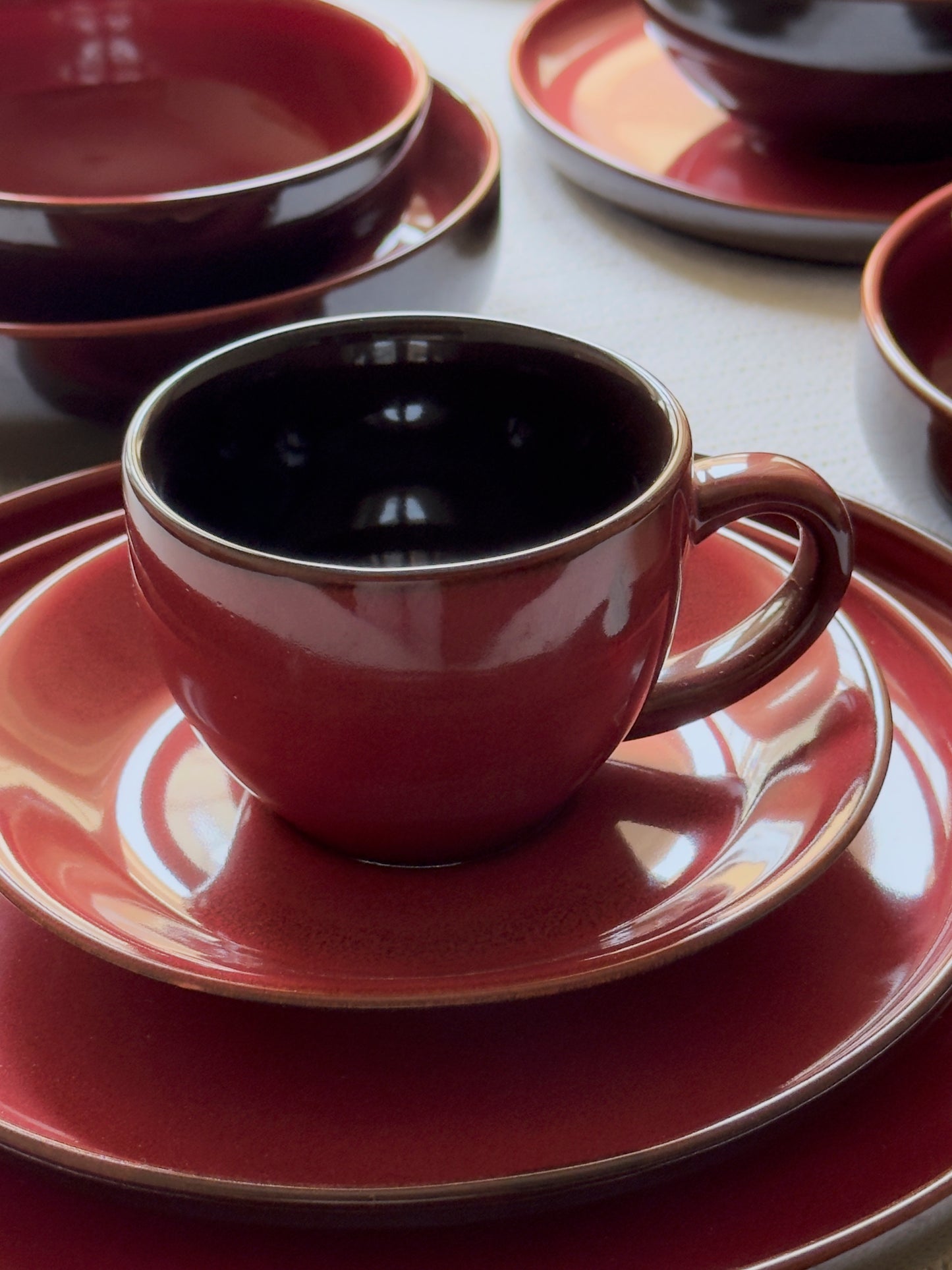 Crimson Ember Luxe Dinner Set 36 Pcs
