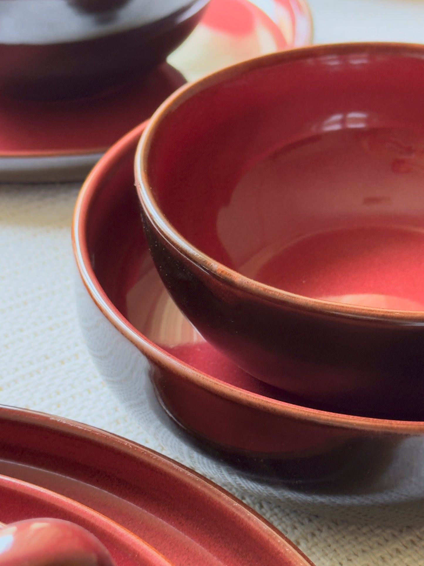 Crimson Ember Luxe Dinner Set 36 Pcs