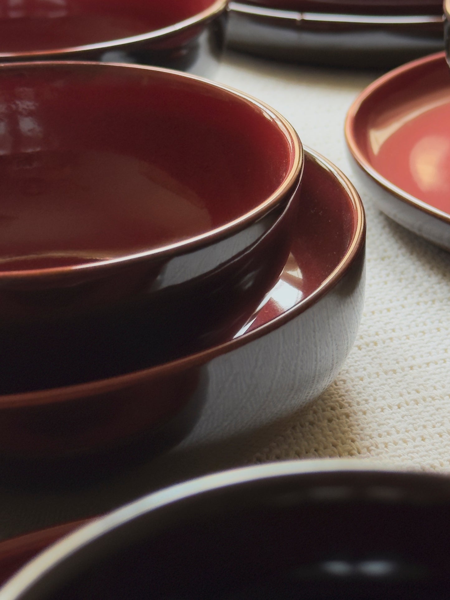 Crimson Ember Luxe Dinner Set 36 Pcs