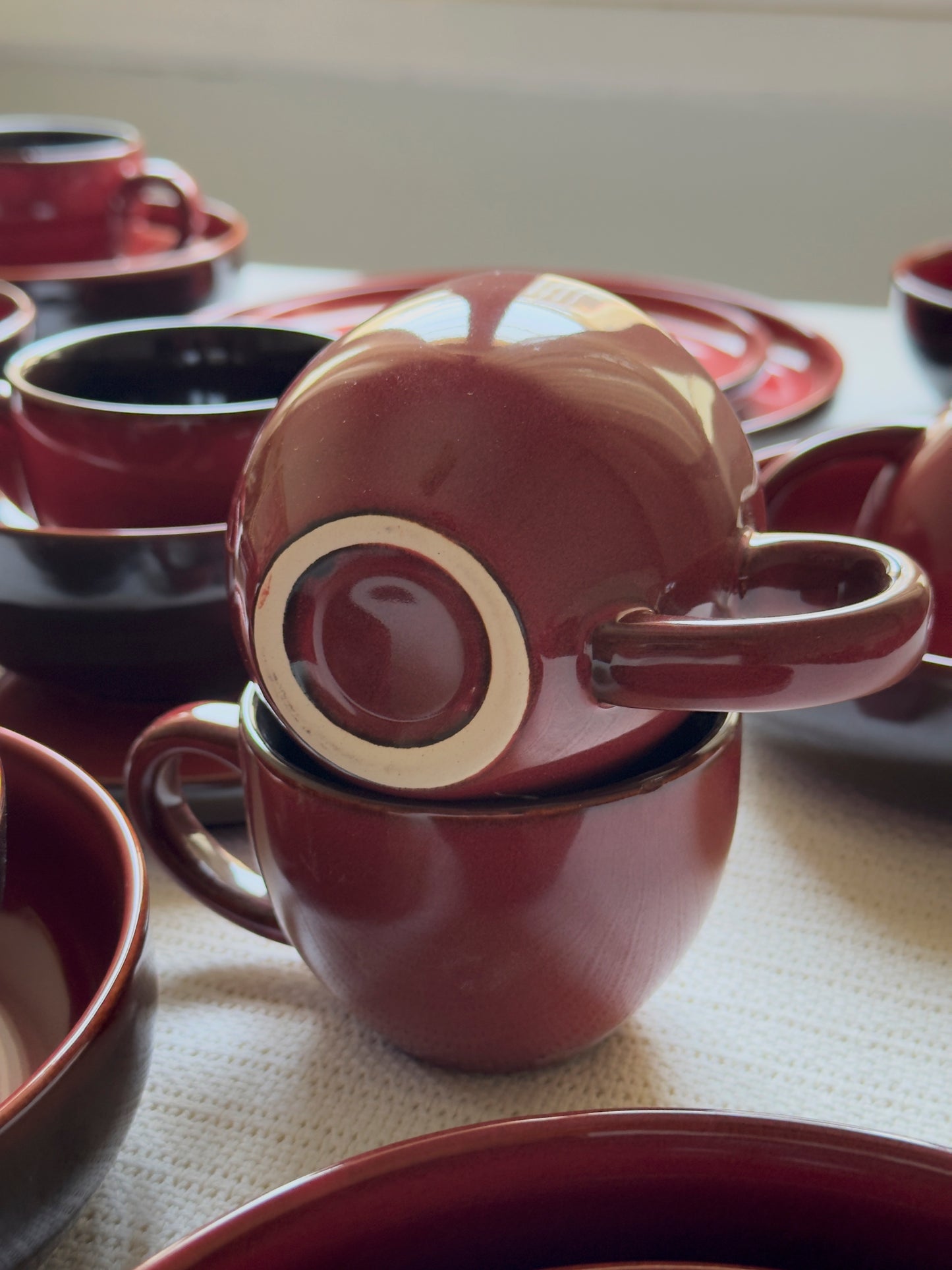Crimson Ember Luxe Dinner Set 36 Pcs