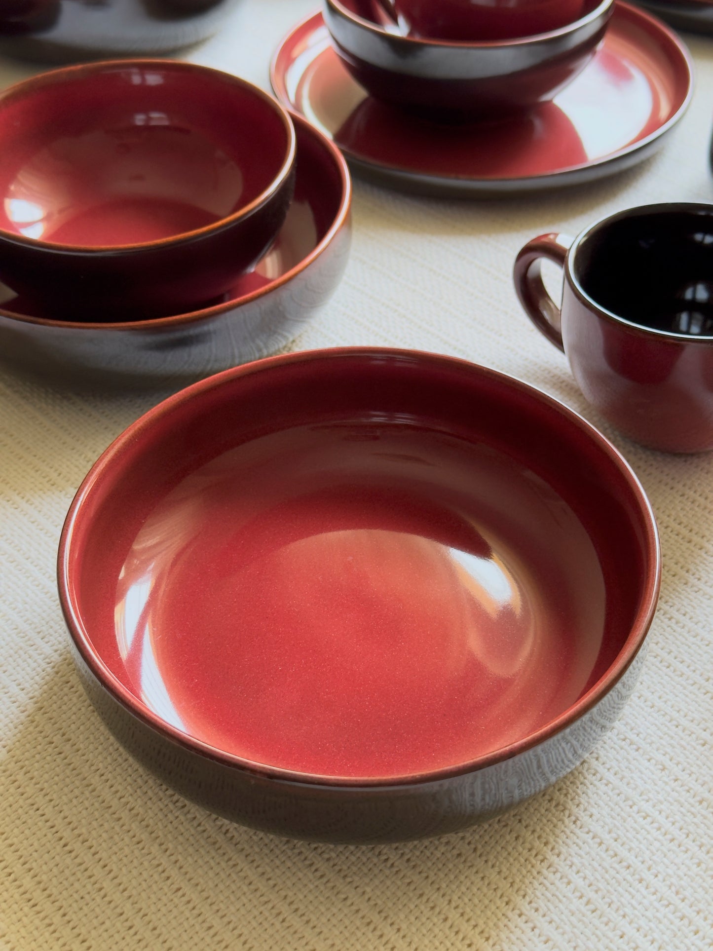 Crimson Ember Luxe Dinner Set 36 Pcs
