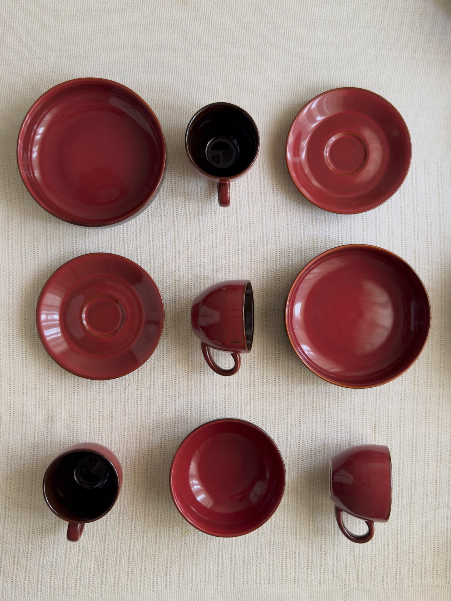 Crimson Ember Luxe Tea Set