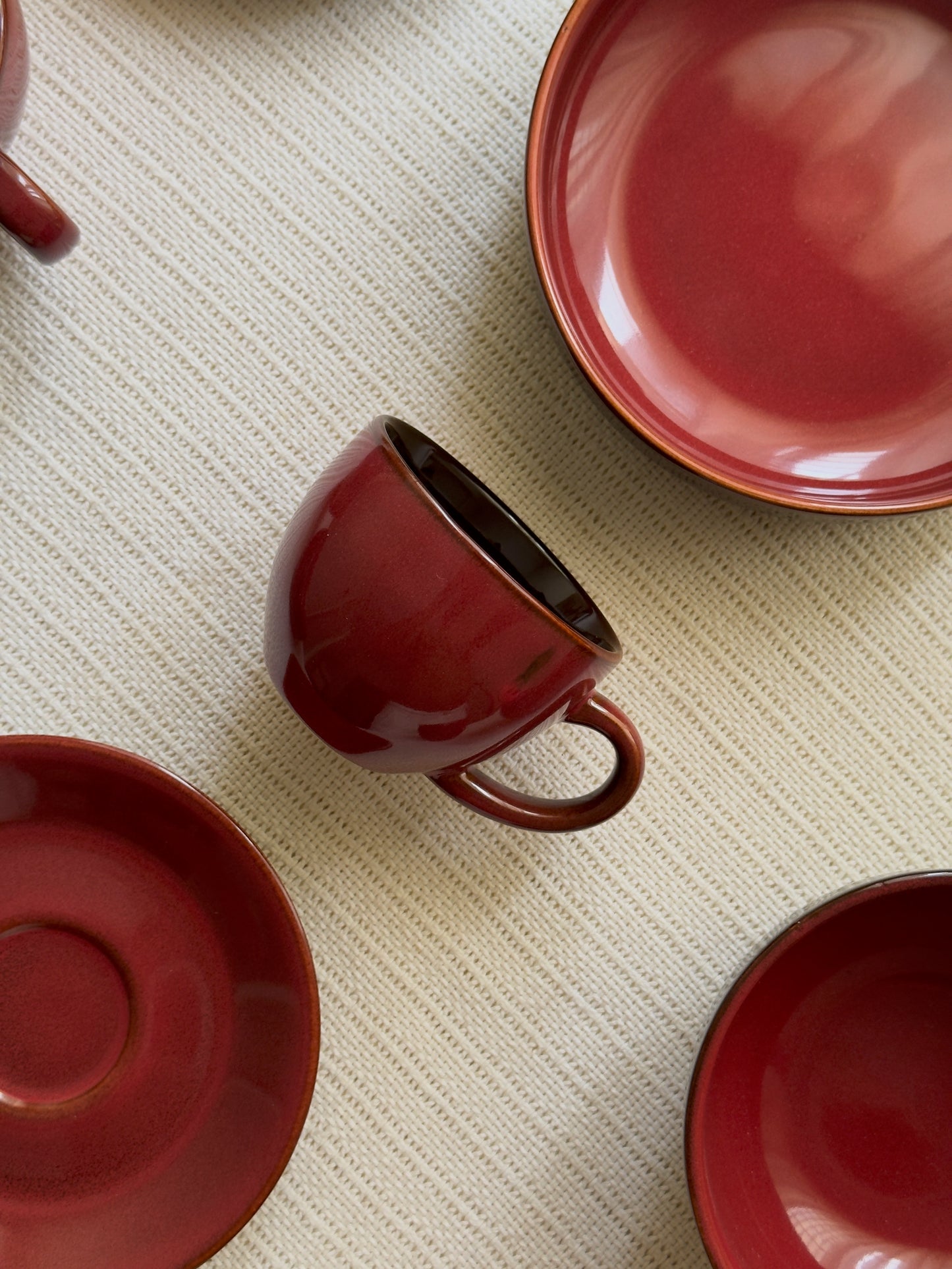 Crimson Ember Luxe Tea Set