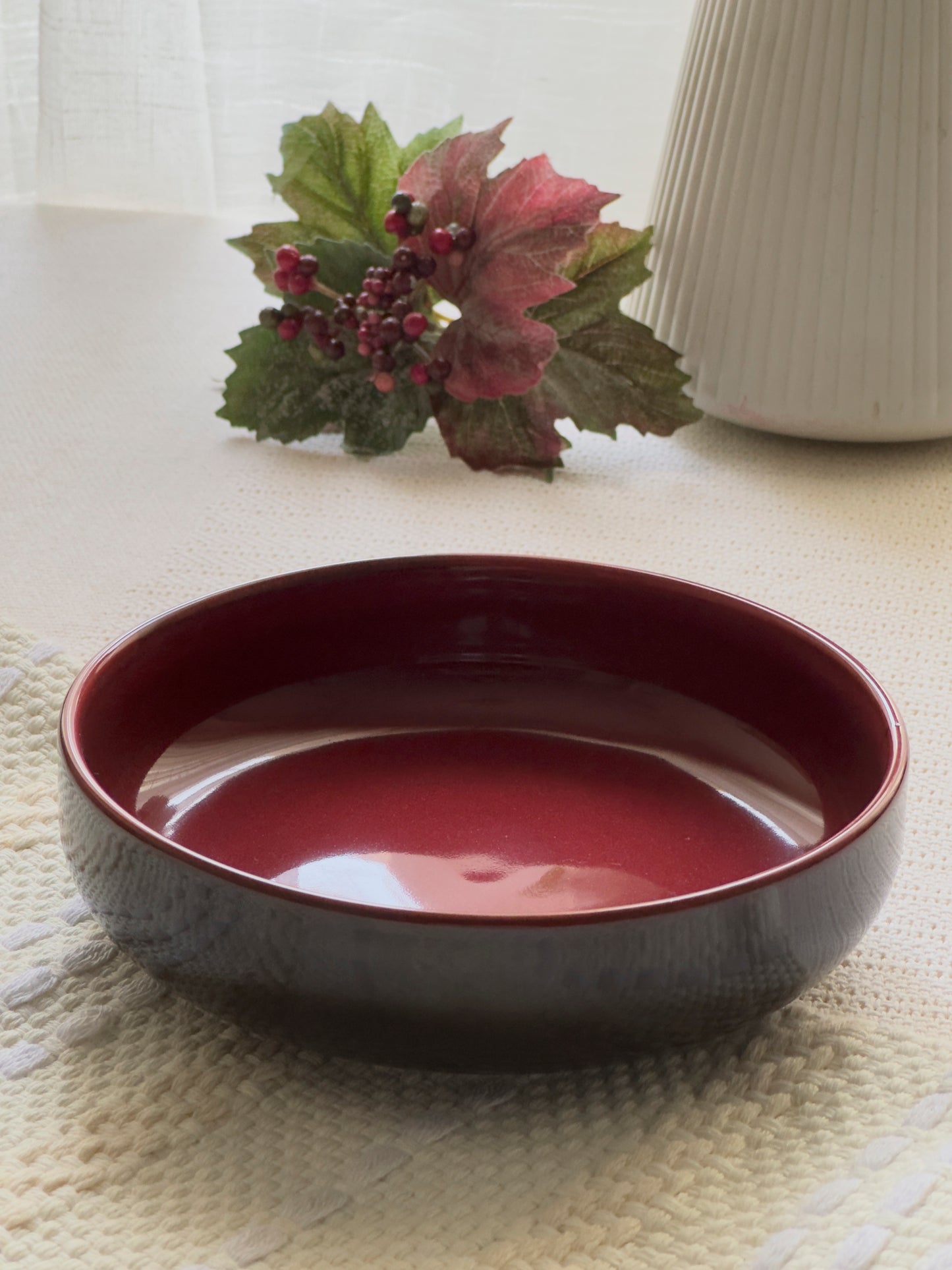 Crimson Ember Luxe Rice Bowl