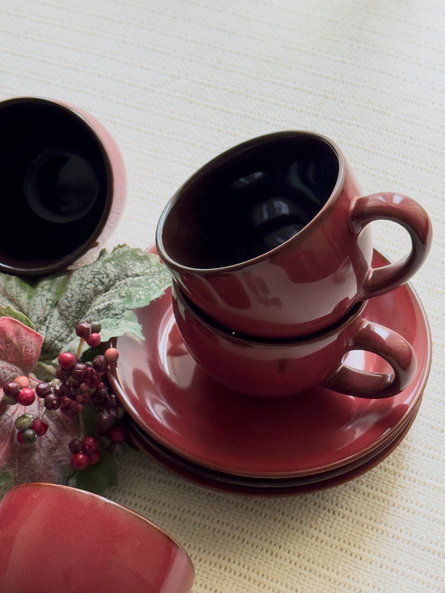 Crimson Ember Luxe Tea Set