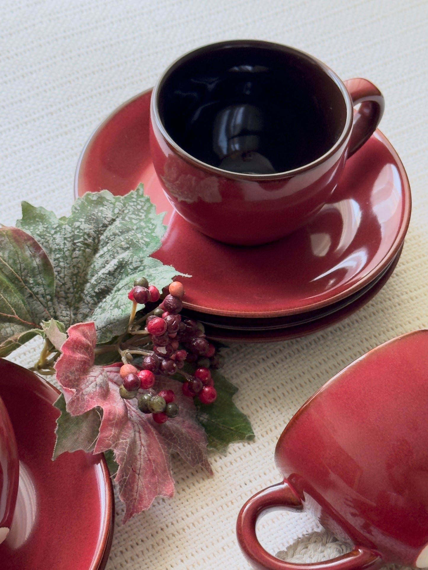 Crimson Ember Luxe Tea Set