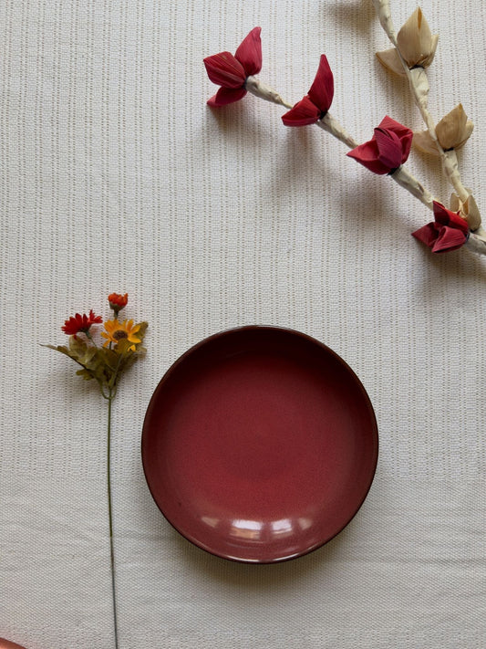 Crimson Ember Luxe Deep Plate