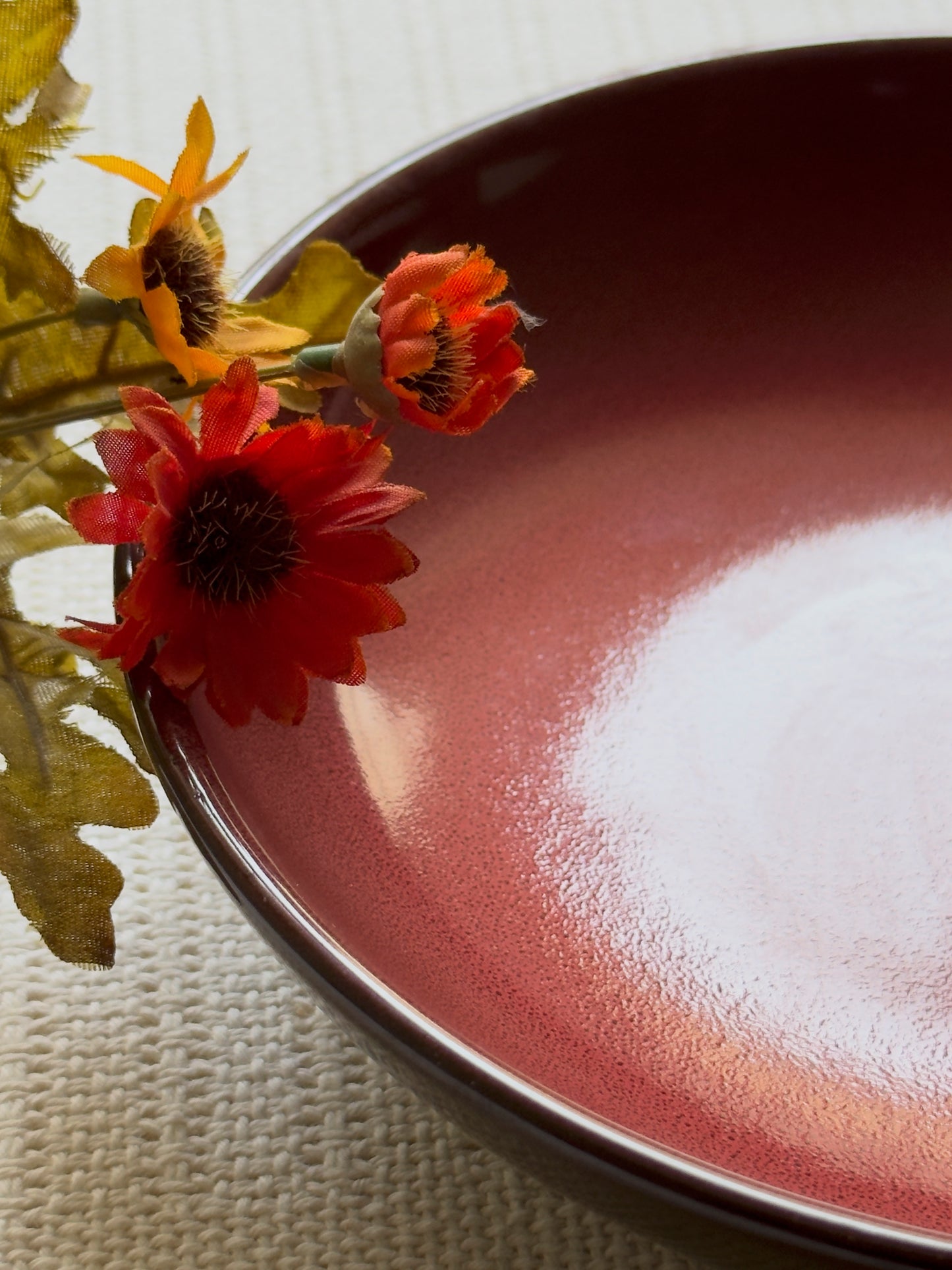 Crimson Ember Luxe Deep Plate