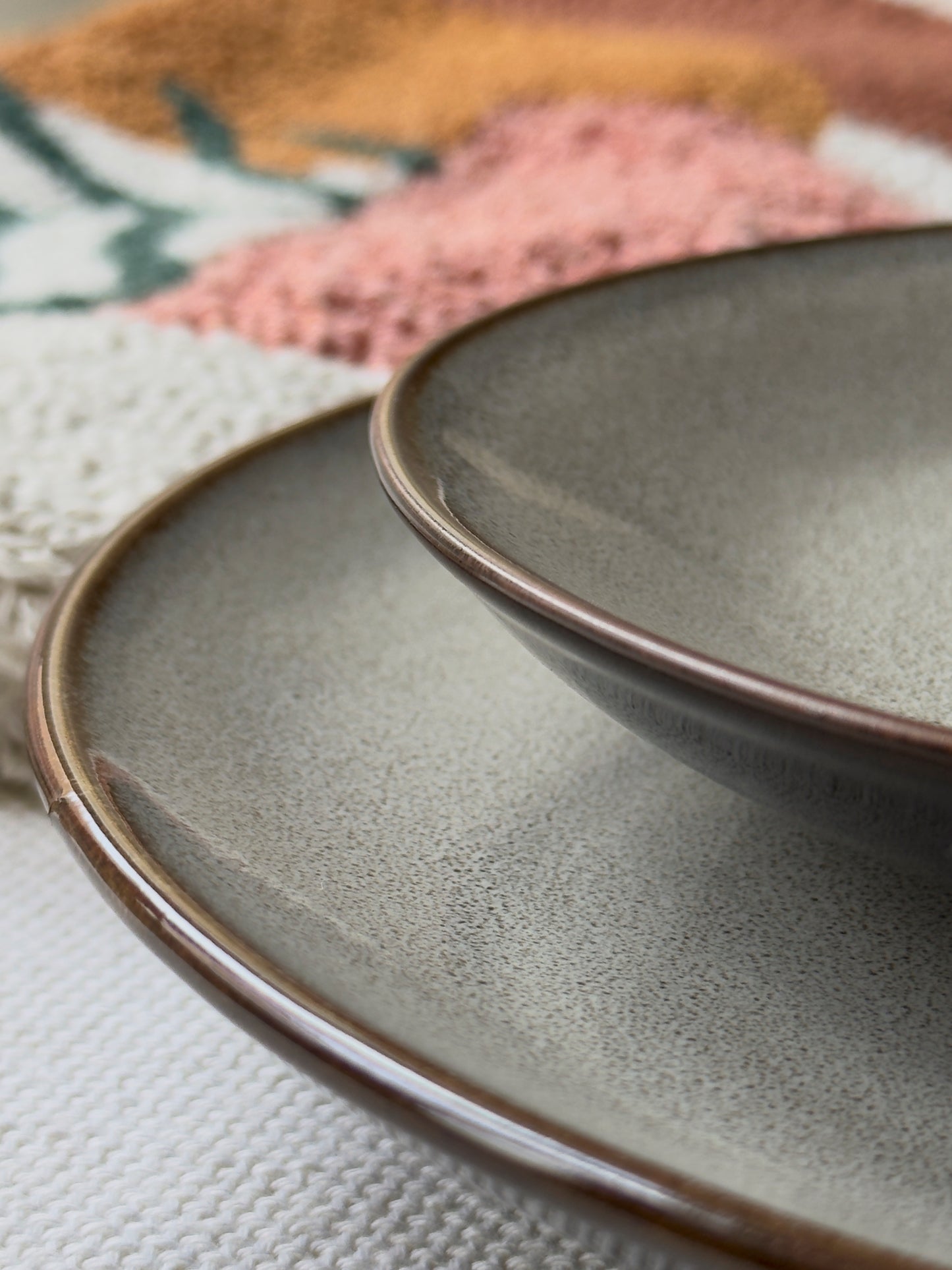 Siena Stone Luxe Rimless Dinner Plate