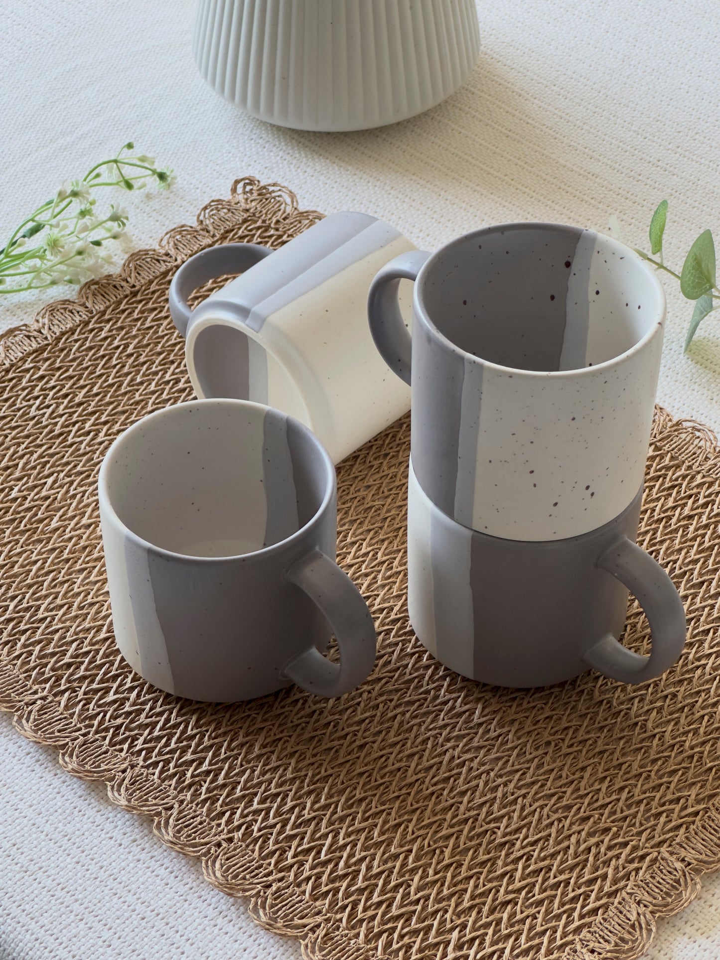 Ashen Pearl Matte Sprinkle Mug
