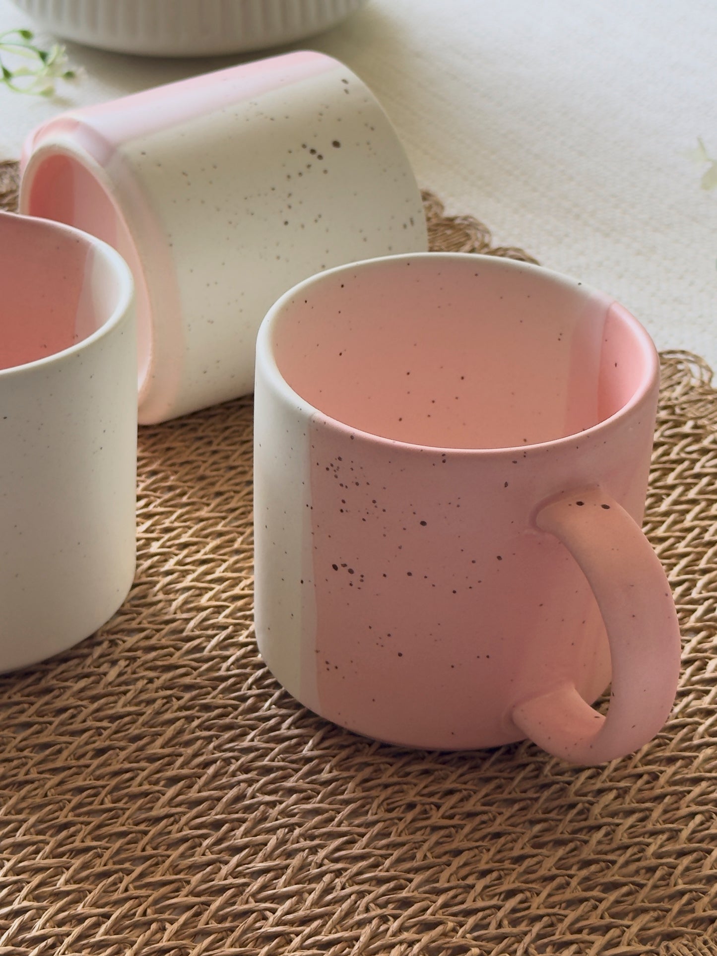 Blush Rose Matte Sprinkle Mug