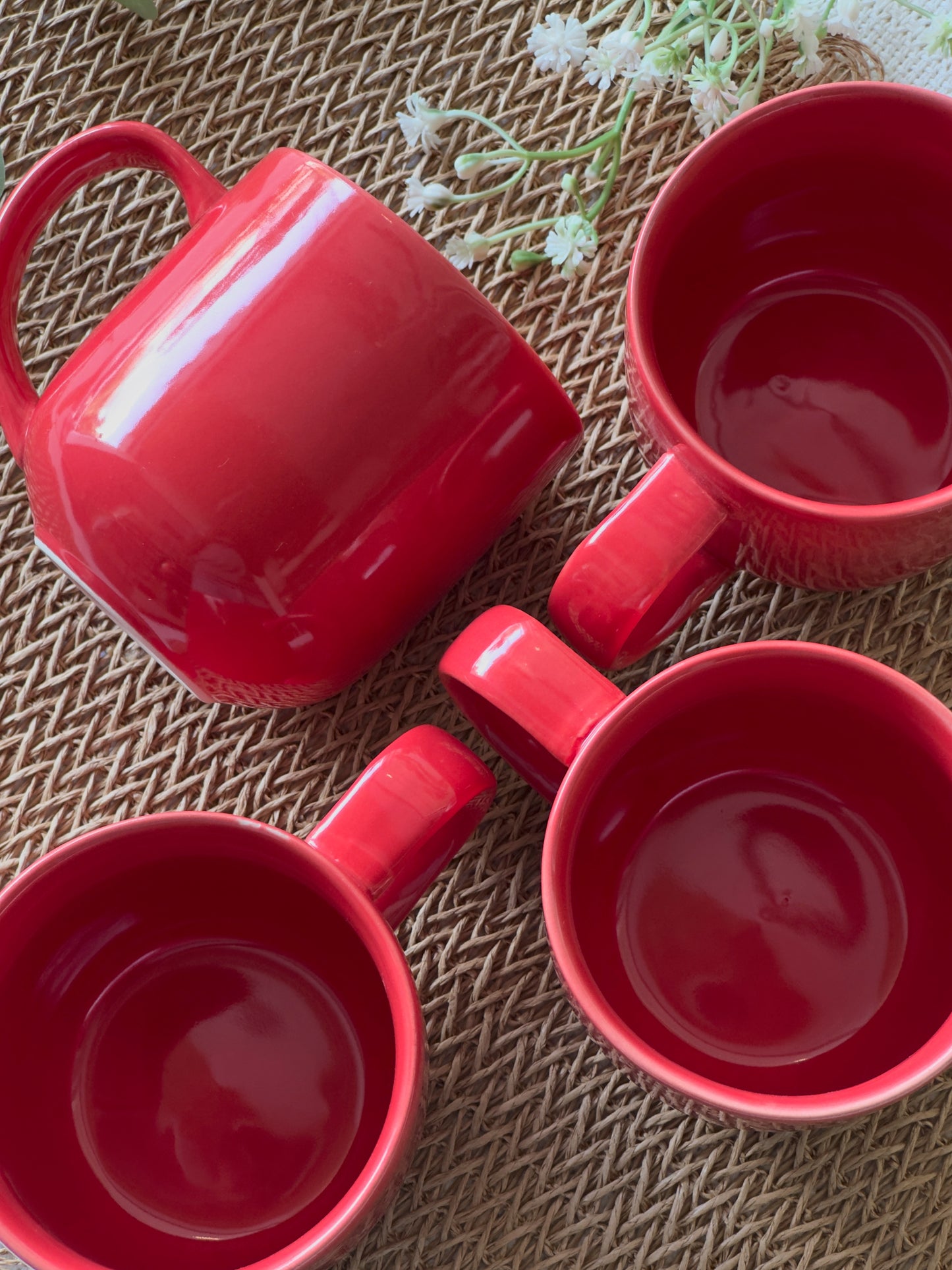 Rounded Base Mug Red