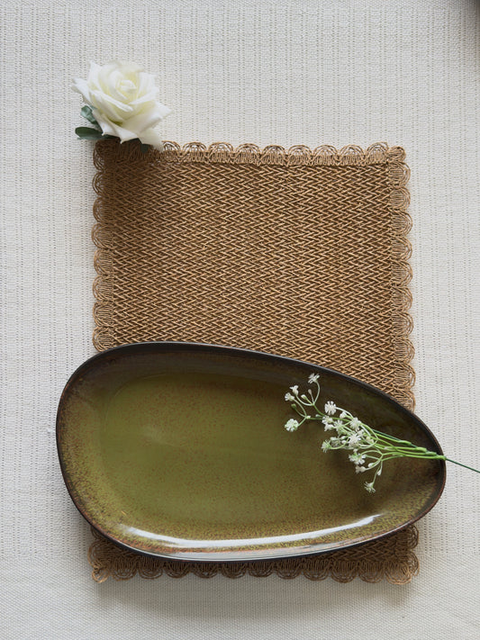 Serving Platter Bass Green