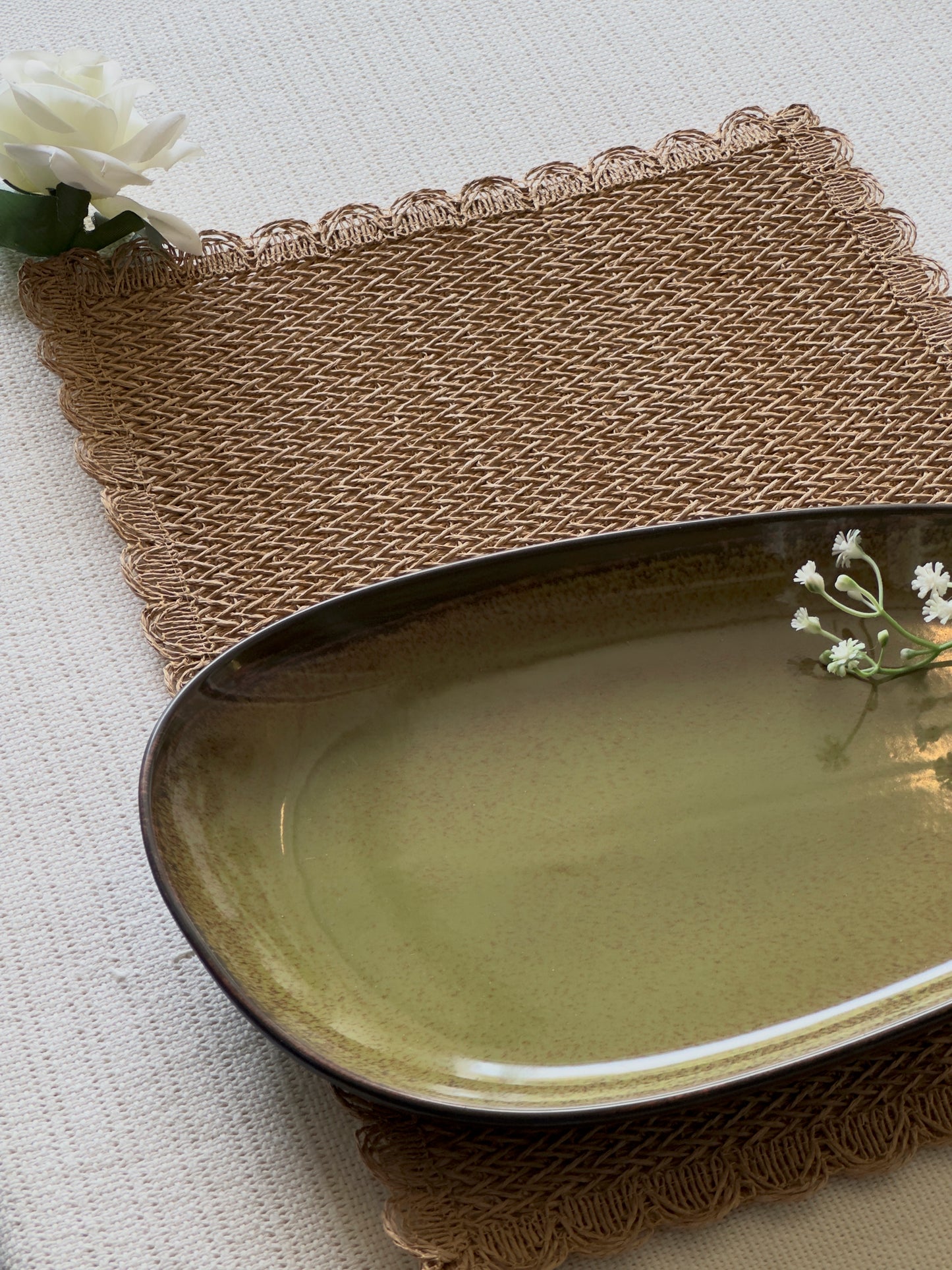 Serving Platter Bass Green