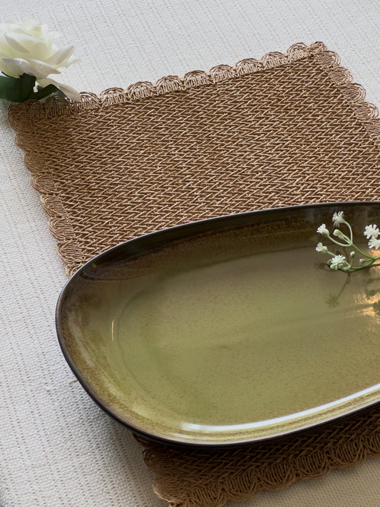 Serving Platter Bass Green