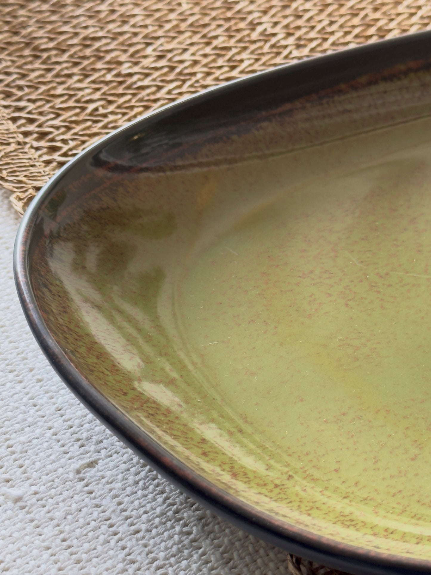 Serving Platter Bass Green