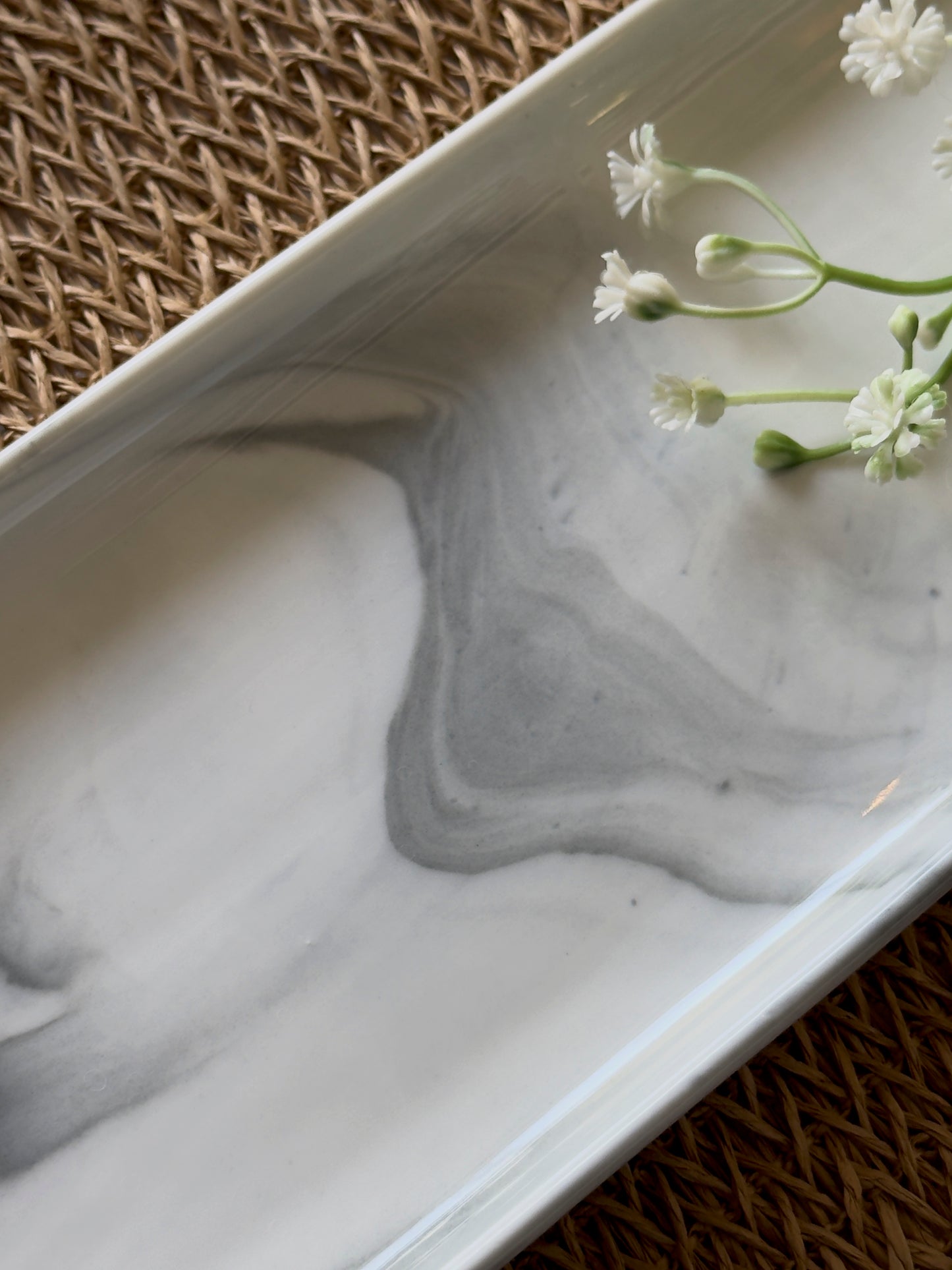 Sushi Platter Marble White