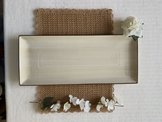 Serving Platter Large Eggshell White