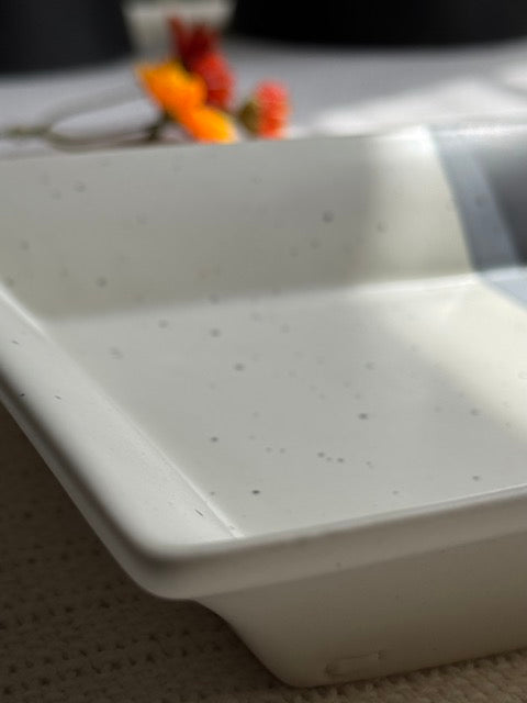 Monaco Noir Tray Platter — matte black finish with speckled detailing | Shape N Style Home