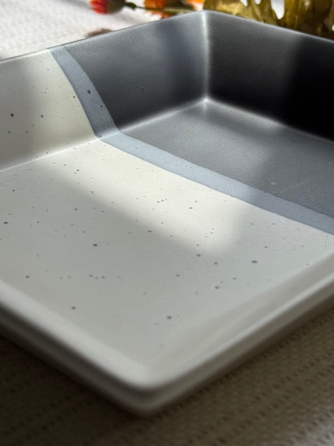 Monaco Noir Tray Platter — matte black finish with speckled detailing | Shape N Style Home