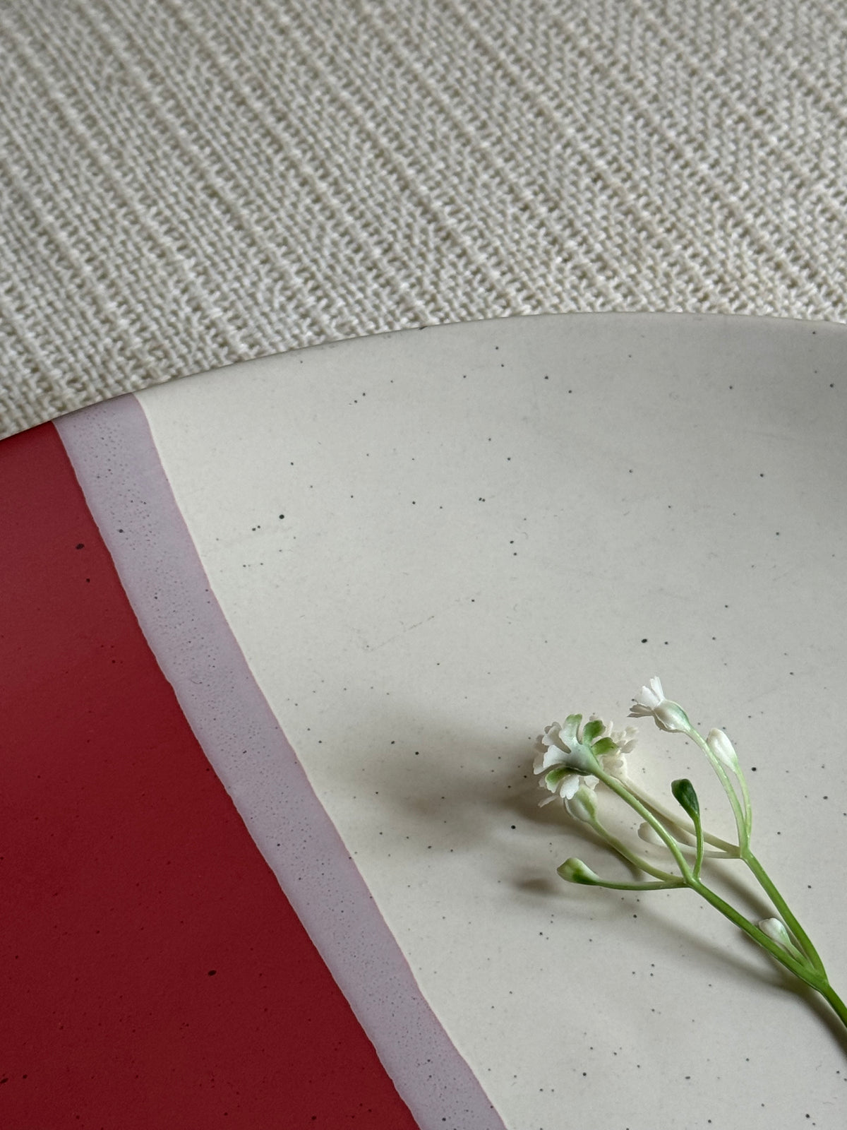 Rose Canvas Serving Platter — matte finish with sprinkle texture | Shape N Style Home