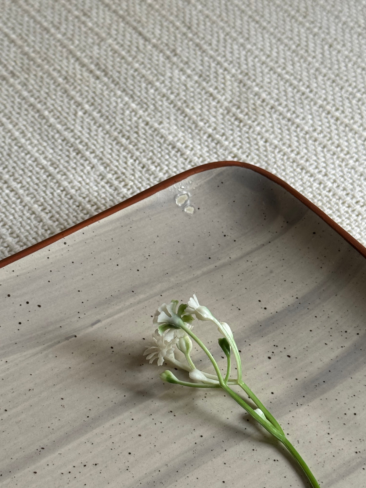 Cloudstone Luxe Serving Platter — reactive glaze finish in soft cloud-grey tones | Shape N Style Home