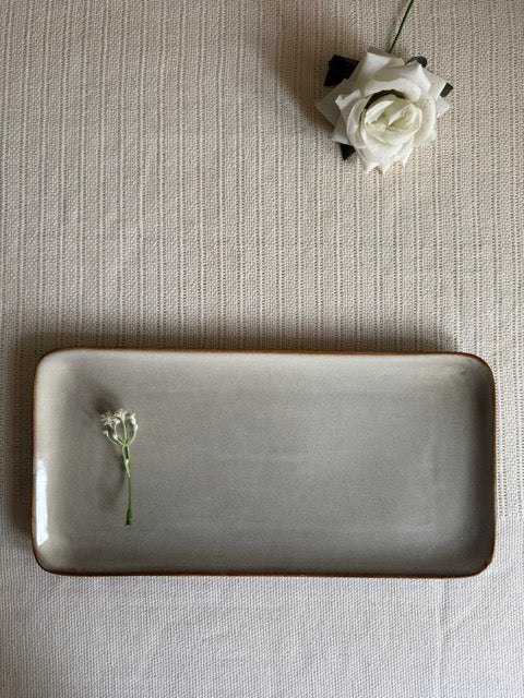 Siena Stone Serving Platter — reactive glaze finish in earthy stone tones | Shape N Style Home