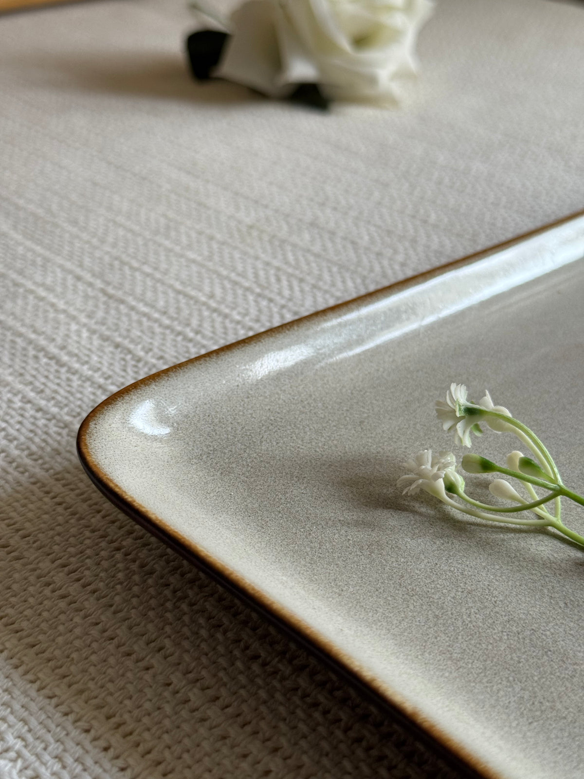 Siena Stone Serving Platter — reactive glaze finish in earthy stone tones | Shape N Style Home