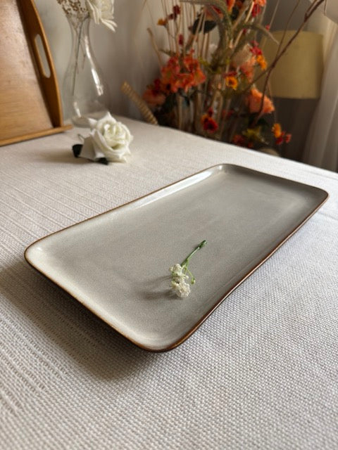 Siena Stone Serving Platter — reactive glaze finish in earthy stone tones | Shape N Style Home