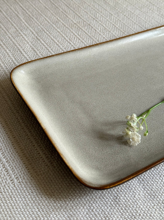 Siena Stone Serving Platter — reactive glaze finish in earthy stone tones | Shape N Style Home