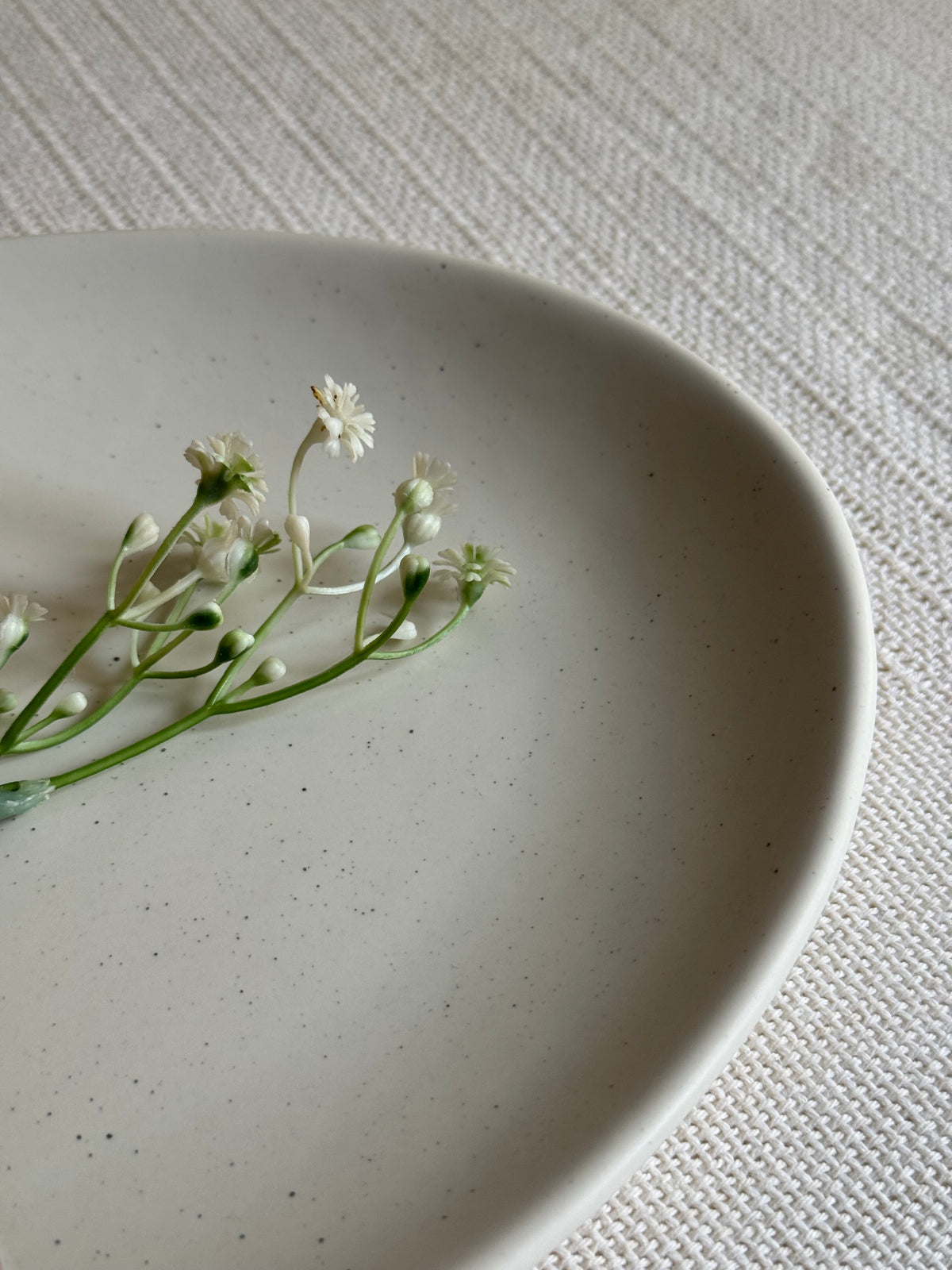 Blush Rose Serving Platter Small — blush pink & ivory matte finish | Shape N Style Home
