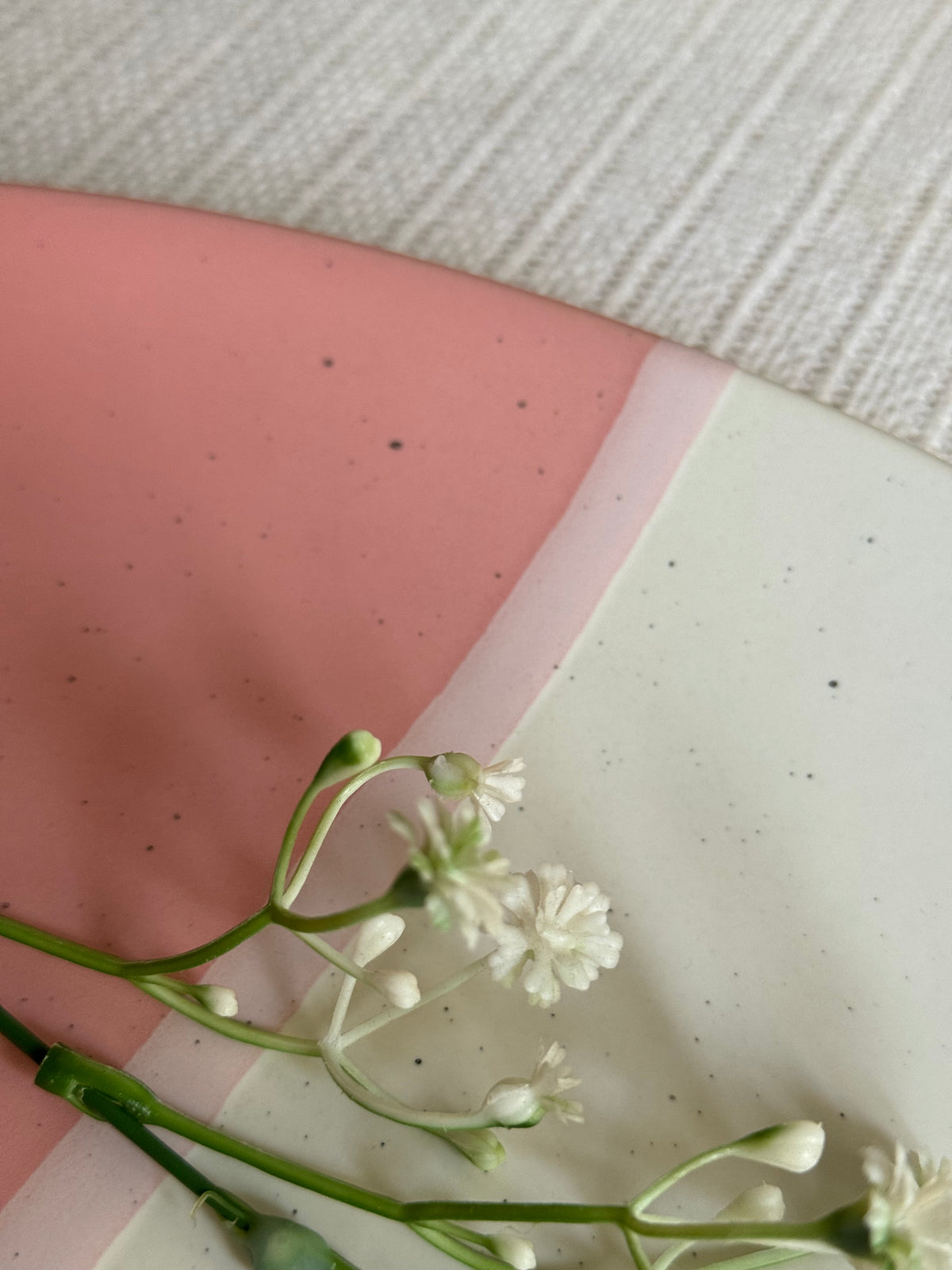 Blush Rose Serving Platter Small — blush pink & ivory matte finish | Shape N Style Home