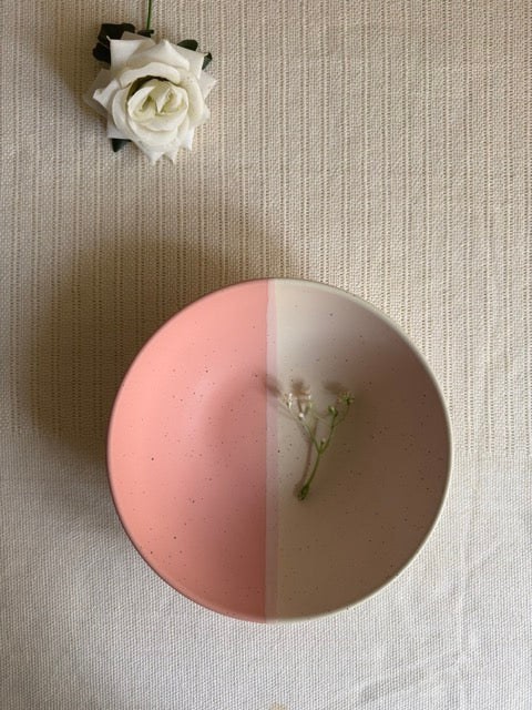 Blush Rose Gravy Bowl — blush pink & ivory matte finish | Shape N Style Home