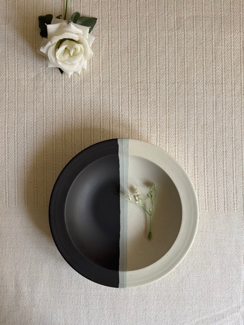 Monaco Noir Soup Bowl — matte black finish with speckled detailing | Shape N Style Home