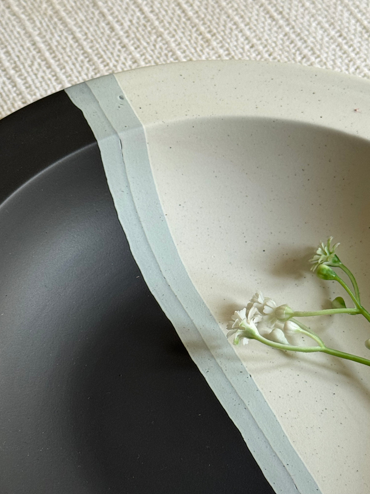 Monaco Noir Soup Bowl — matte black finish with speckled detailing | Shape N Style Home